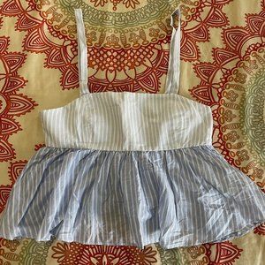 Zara Peplum Striped Tank